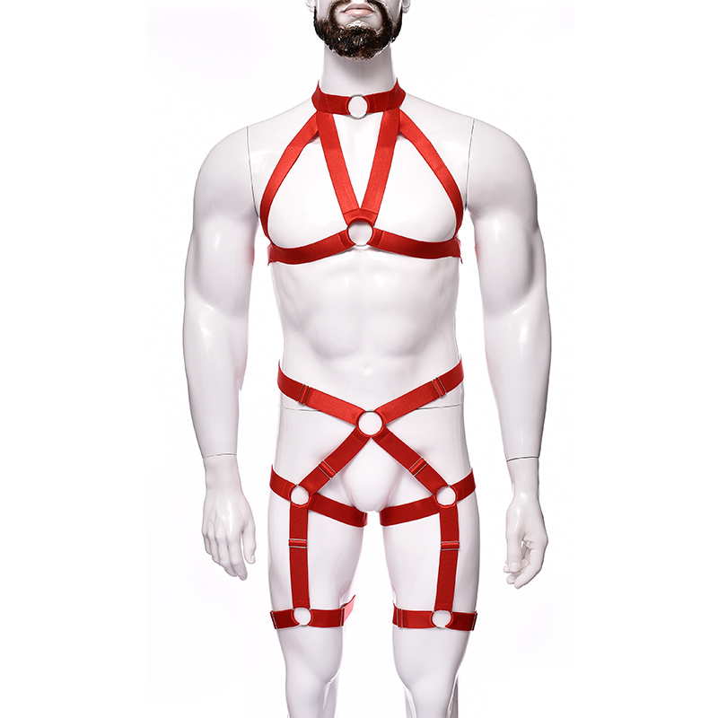 New Custom Men Color Sexy Adjustable 3 Point Type Bar Atmosphere Harness Lingerie Temptation Shows Muscle Big