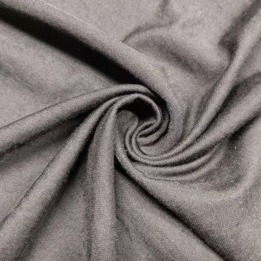 High Quality 68%Rayon 32%Nylon Foil Double Knit Pique Fabric 180Gsm For Pants And Garment