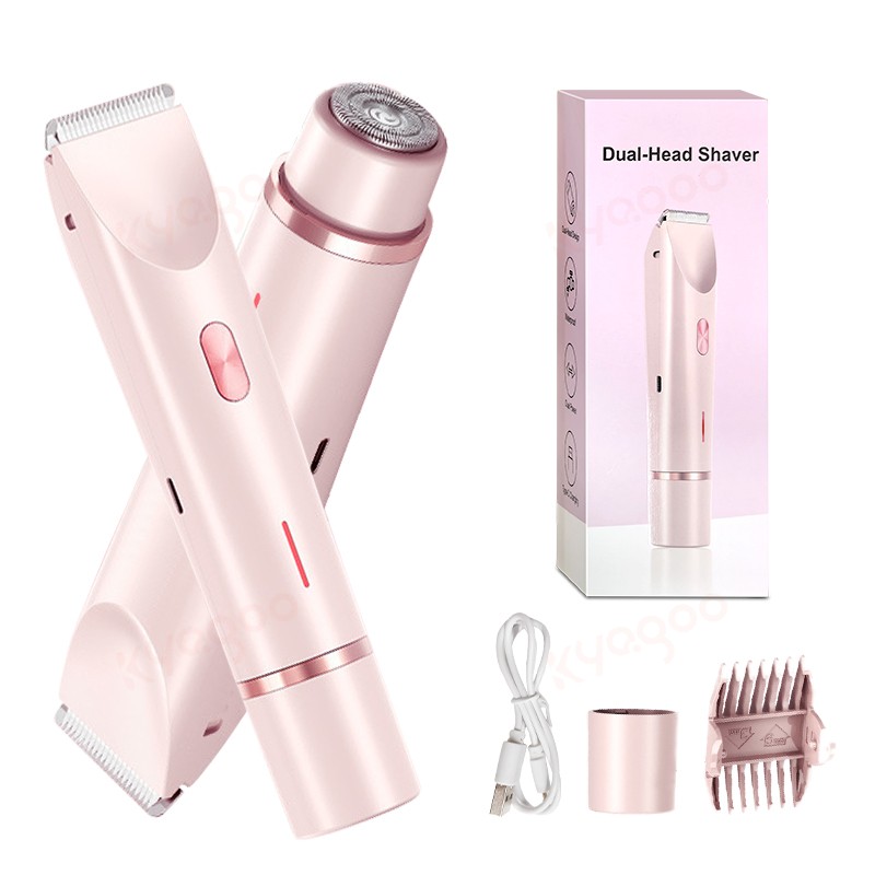 Cordless Facial Hair Remover Rechargeable Women's Grooming Kit Body Hair Trimmer Painless Women's Electric Shavers