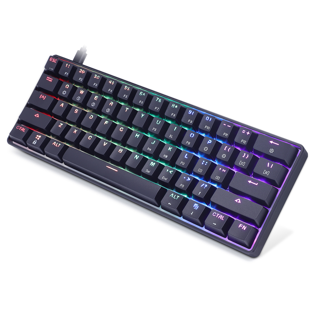 Компактная игровая механическая клавиатура rgb gk61