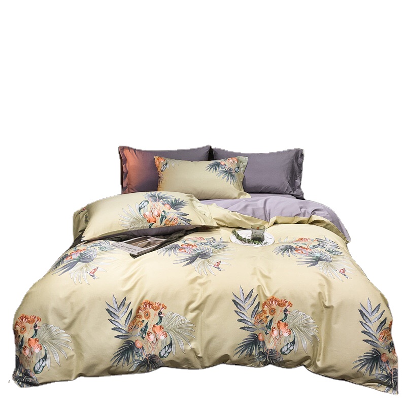 high quality cotton comforter bedsheets set queen size 7 in 1