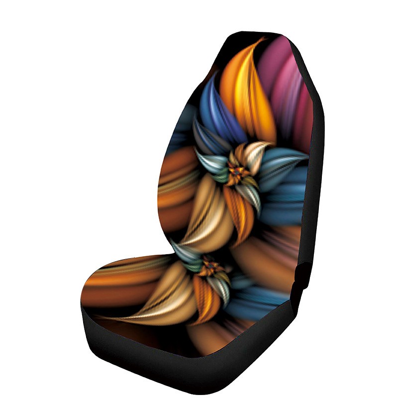 2 pcs yellow leaf Interior Vehicle SUV Van Truck Front Side Protector Luxury Universal Car Seat Covers
