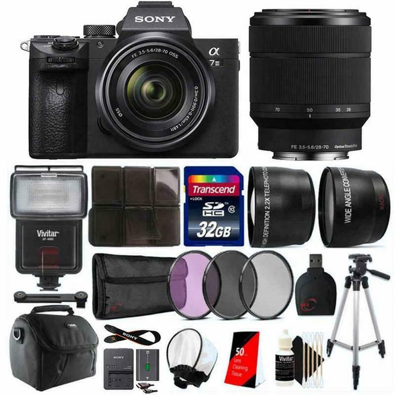 High-quality son-y Alpha a7 III full-frame mirrorless 24.3mp digital camera with lens bundle is in stock.