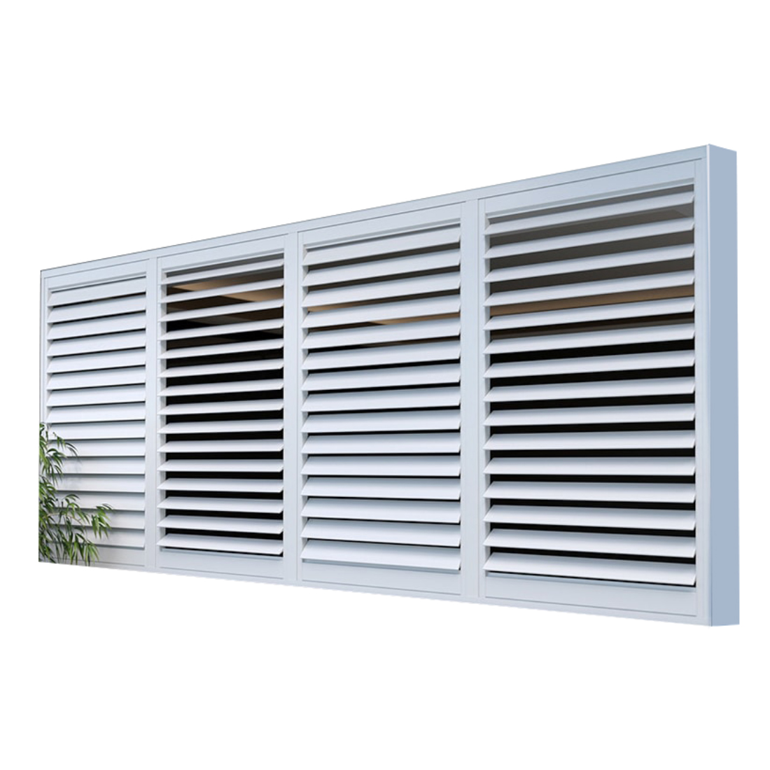 Aluminum louver window shutter folding screen Aluminum Frame Shutter Louver Window
