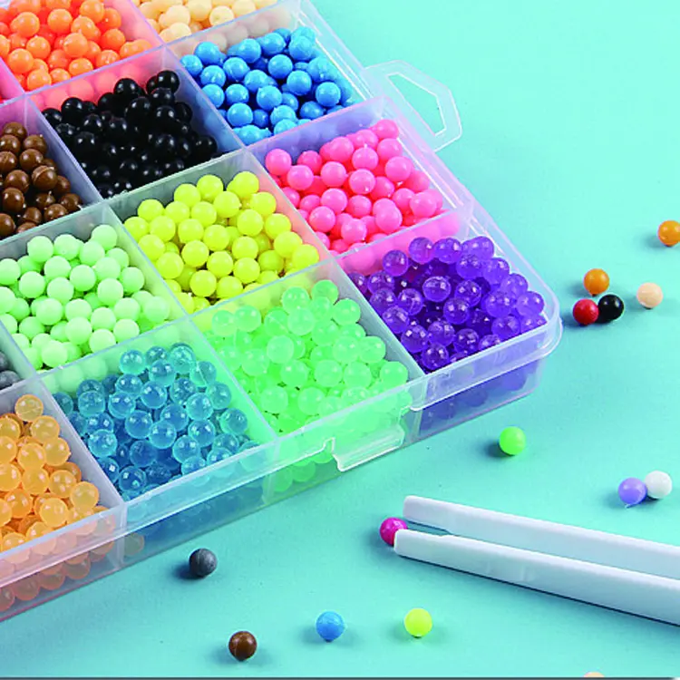3D DIY Kids Educational Toys Puzzles Beads Sticks Water Mins Magic Aqua Magic Water Beads