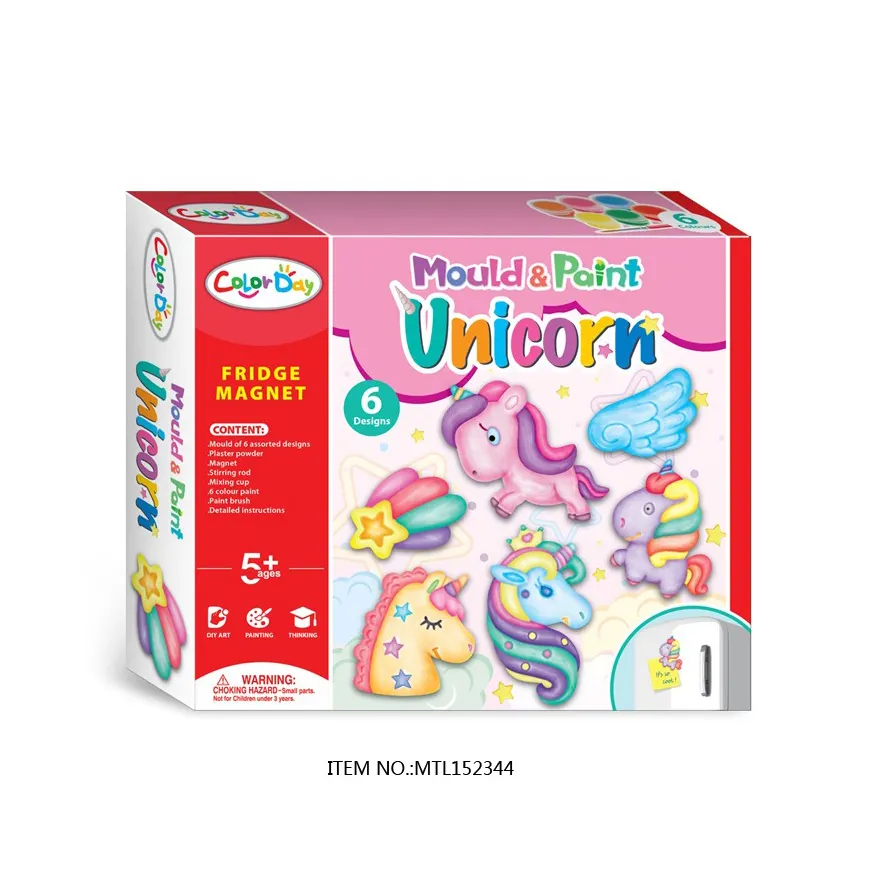 DIY Color Painting Toy Educational Toys Plaster Unicorn Game Painting for Kids Mould and Paint Craft Kit for Children