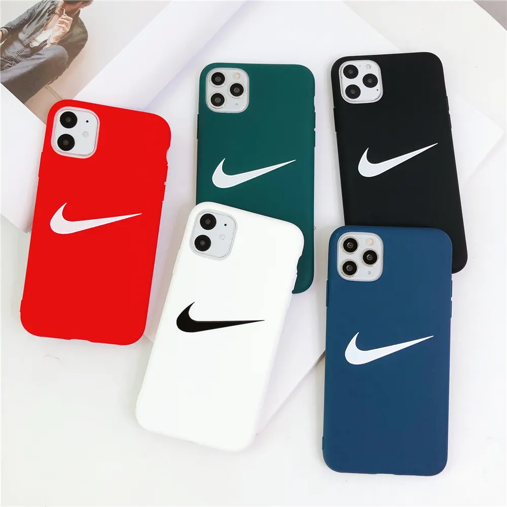 Fashion TPU Sports Brand Nike Street tide Phone Case Soft iPhone 12 Case Protective Case For iphone 11 Pro Max XR Max 8 7 Plus