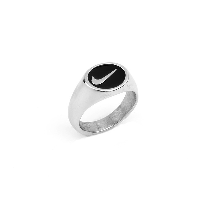 Spot new design titanium steel ring metal epoxy ring hip hop creative street style men and women tick ring