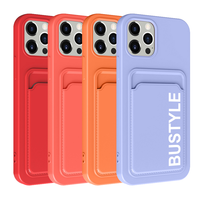 Прозрачный прозрачный чехол из ТПУ для iPhone 7, 8 Plus, X, XS, XR, 11 Pro, 12 Max, держатель для кредитных карт, Карманный Бумажник, чехол для телефона