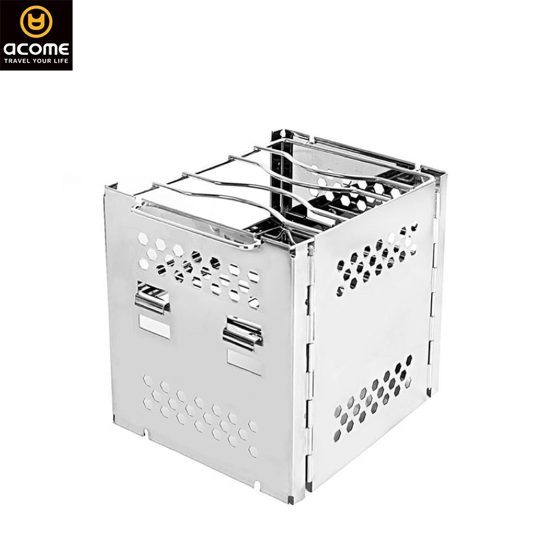 ACOME hot sale bbq grills rotisserie charcoal smoker portable stainless steel outdoor camping travel picnic tools