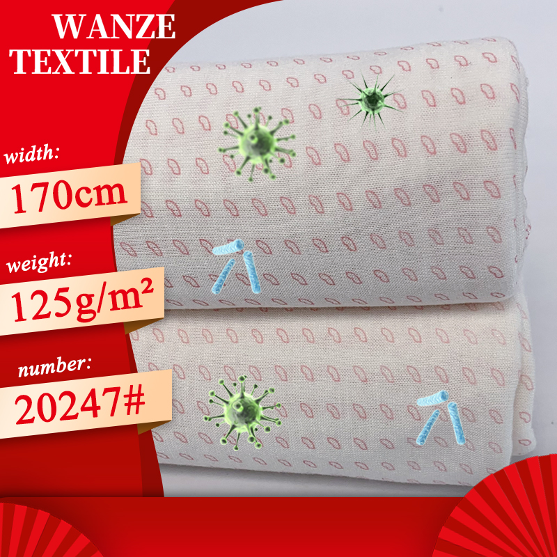 Small red lip printed knitted fabric Temperature change of rayon Bra underwear lining Single jersey wholesale
