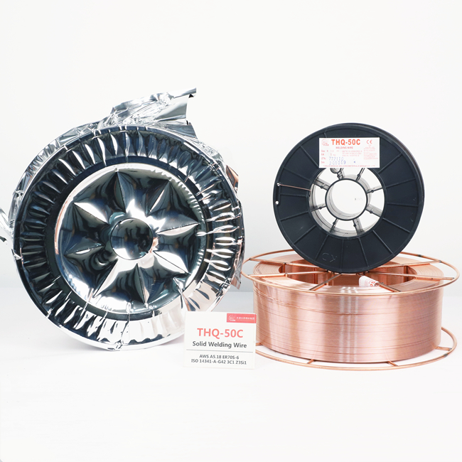Factory price solid wire THQ50C copper plated welding wire ER70S-6 0.8mm 1.2mm mig welders soldering wire for weld gas cylinders