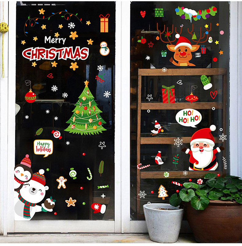 High Quality Best Price Merry Christmas Window Static Sticker For Home Decor
