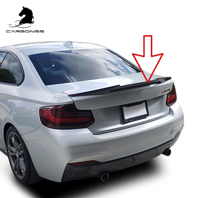 M4 Стиль багажник спойлер V Стиль углеродного волокна задний спойлер для BMW 2 серии F22 M Спорт купе 2-дверь 2014 +