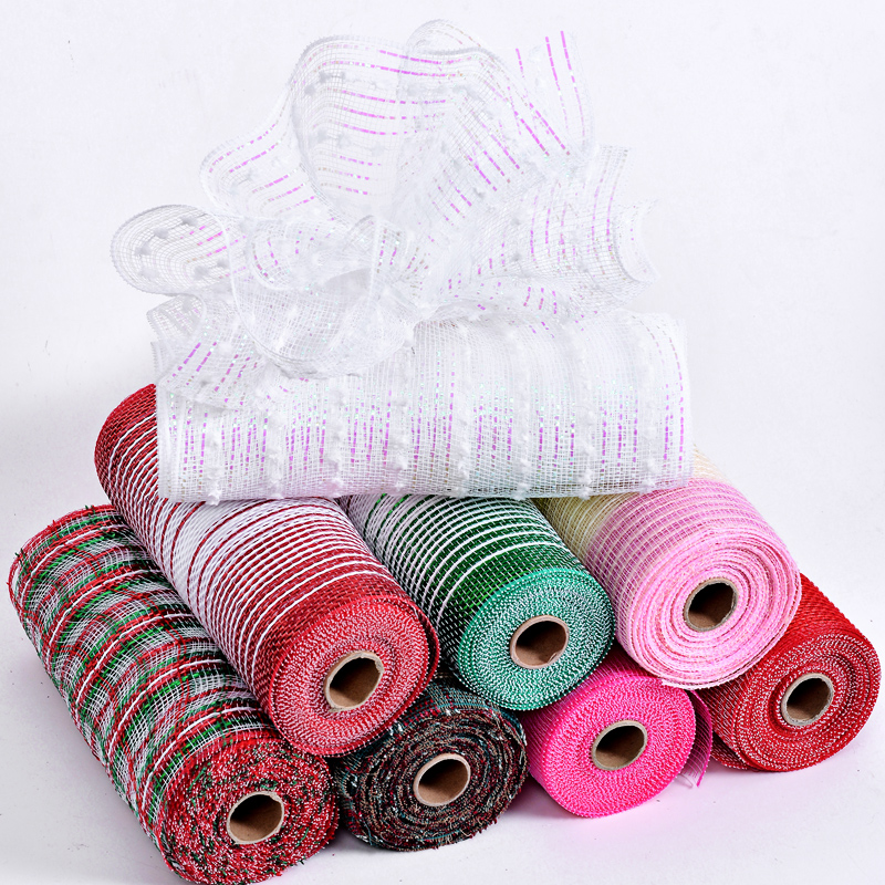 Ribest Christmas Deco Mech Ribbon Gift DIY And Wreath Decoration Wholesale 5.5-21 Inch