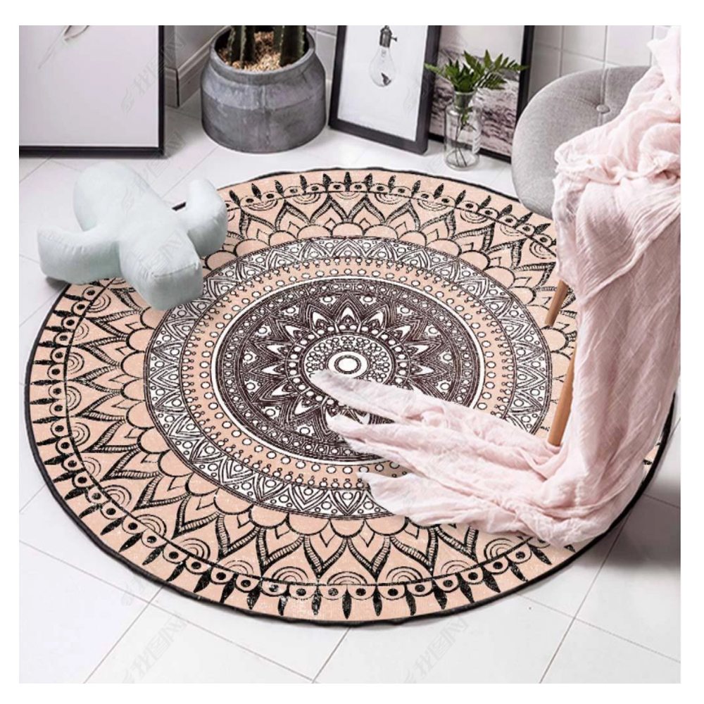 Cheap price classic round Crystal Velvet floor mat 3d Carpets And Rugs carpet turkey designs