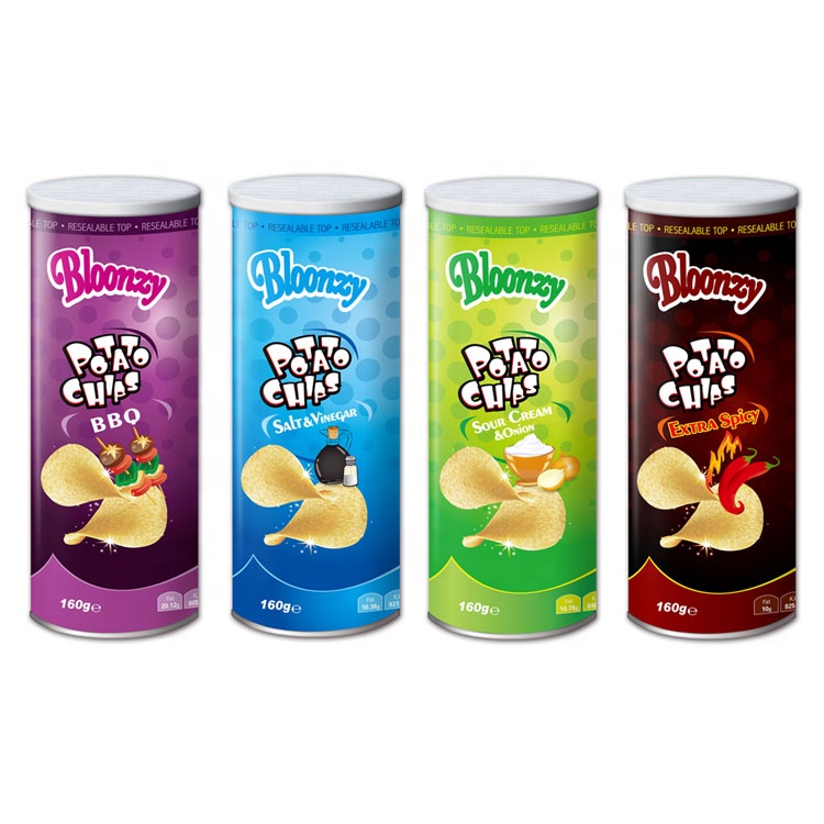 Штабелируемые картофельные чипсы в стиле Pringle