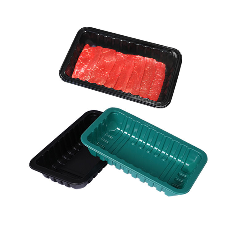 customized blister pp lettuce packaging meat pla tray inline plastic tray