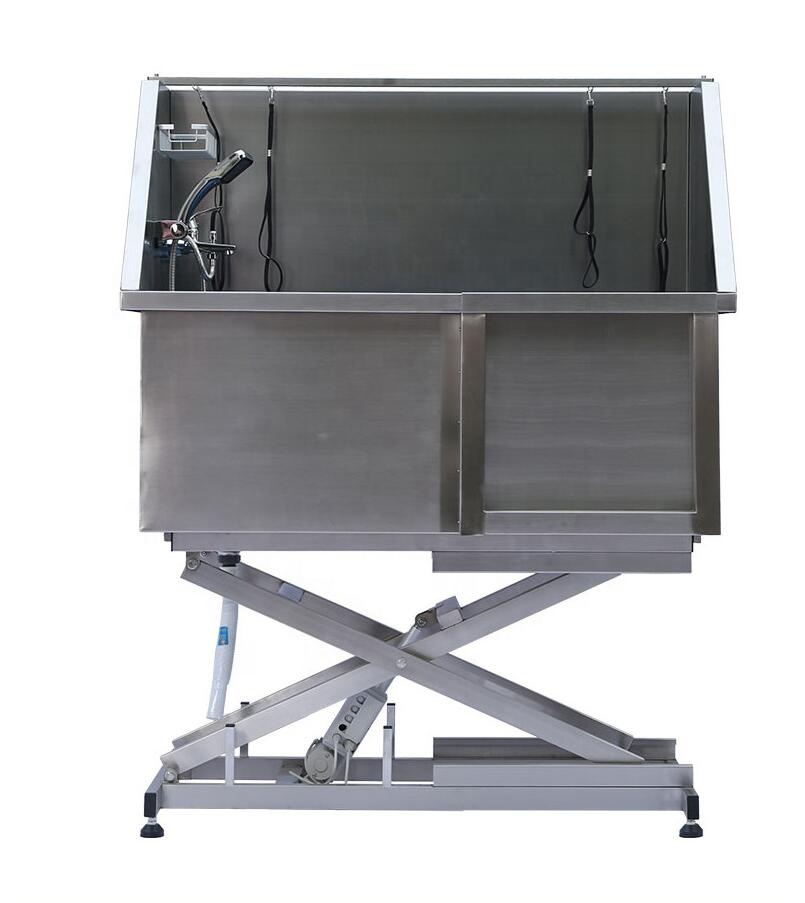Pet Clinic Supply Animal Stainless Steel Electric Lift Pet Bathing Pool