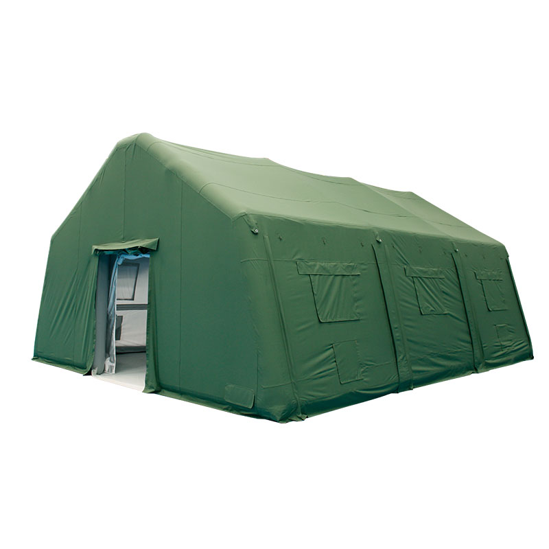 Green camouflage emergency waterproof and windproof tent outdoor inflatable rescue tent for disaster victims emergency