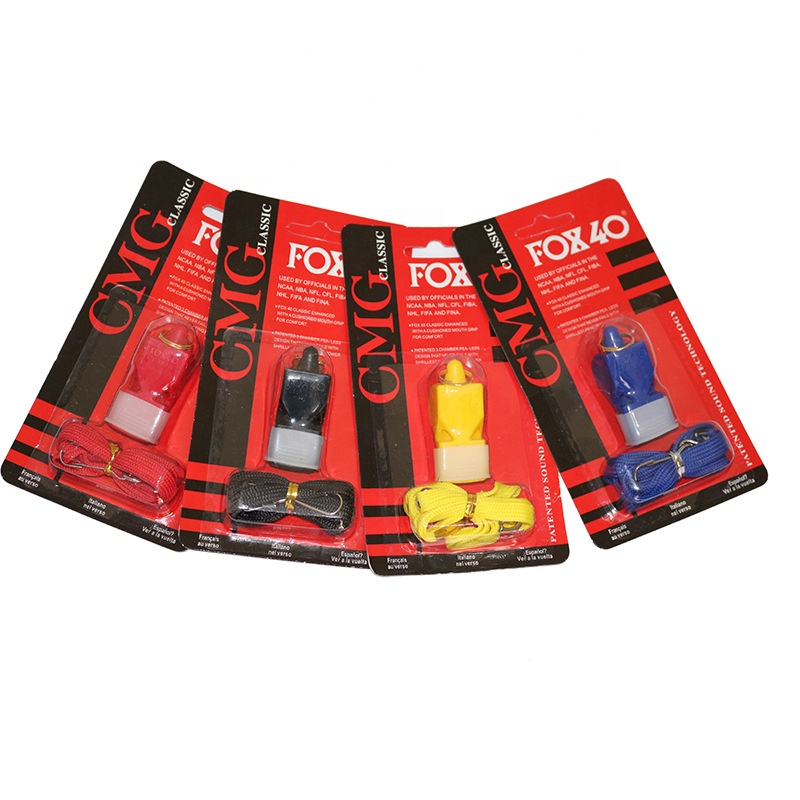 Factory Wholesale Outdoor Emergency Referee Fox Whistle With Blister Card Packing Whistle