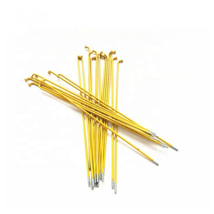 High Quality Yellow Color Steel 306mm Bicycle Spokes