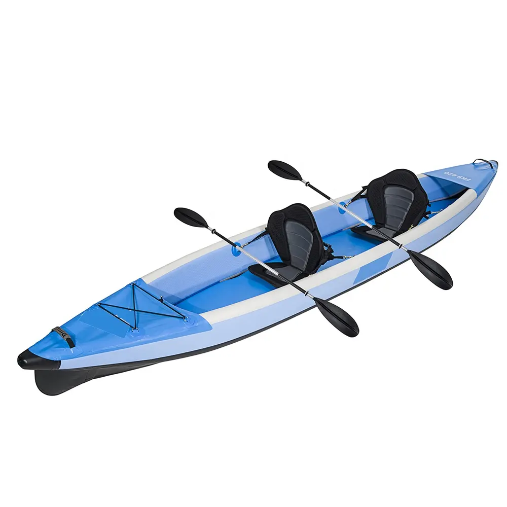 Ejia water sport 2 person sit in fishing inflatable drop stitch folding canoe kayak for sale