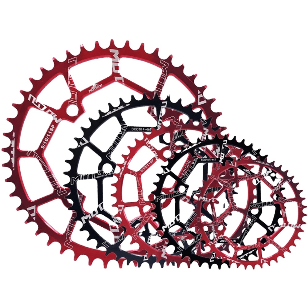 : MOTSUV круглый 104BCD 40/42/44/46/48/50/52T горный велосипед Звездочка MTB велосипед диаметра окружности болтов (алюминиевый узкая широкая цепь из колец цепь BCD 104 мм