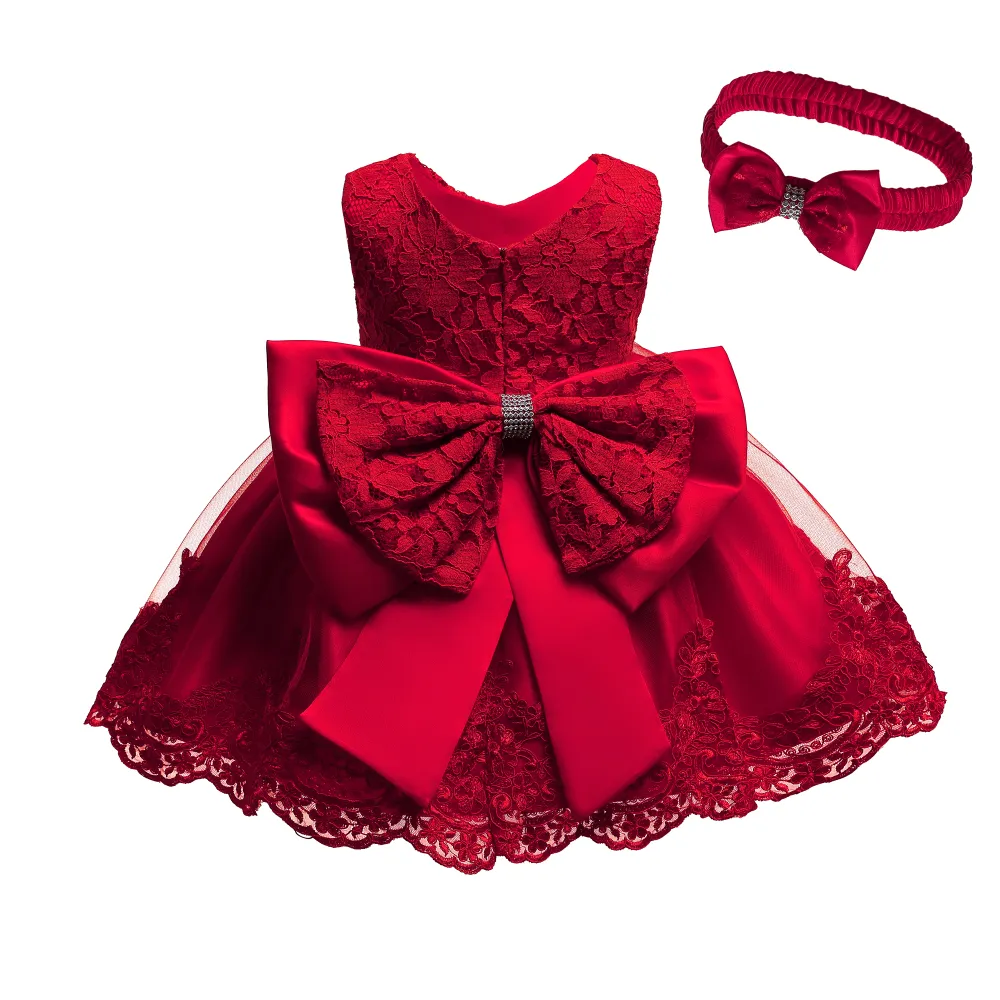 В стиле принцессы для маленьких девочек; Платье с цветочным рисунком для девочек, для свадебной вечеринки, платья-пачки для дня рождения, детская одежда для новорожденных, детские платья с бантом B-8348