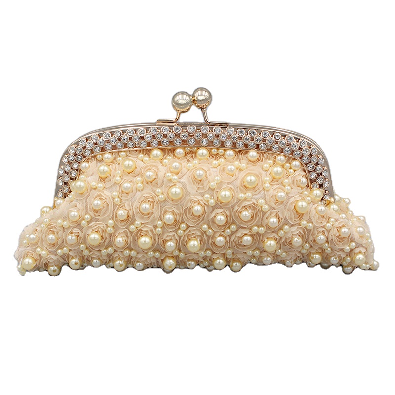 Wholesale Luxury Fashion Exquisite Beaded Women Mother Pearl Clutch Bags