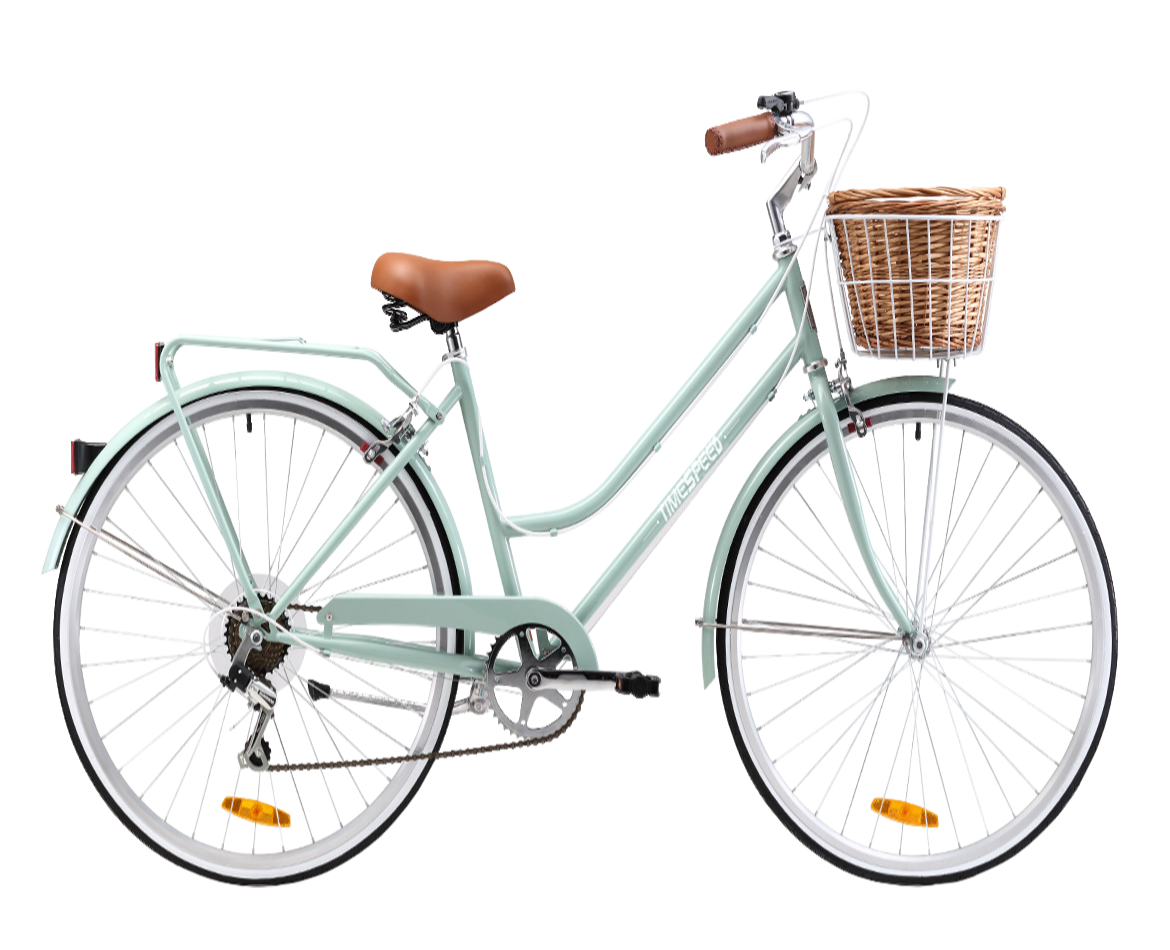 700 x 32c,Ladies retro bicycle, Shimano 7-speed freewheel, steel frame and front insert, Not including basket