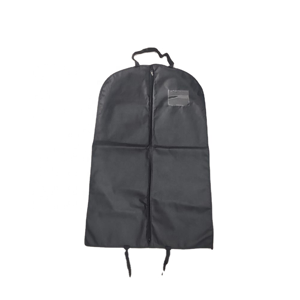 eco friendly custom logo reusable foldable non woven Garment Suit Bag tote bag with pvc window