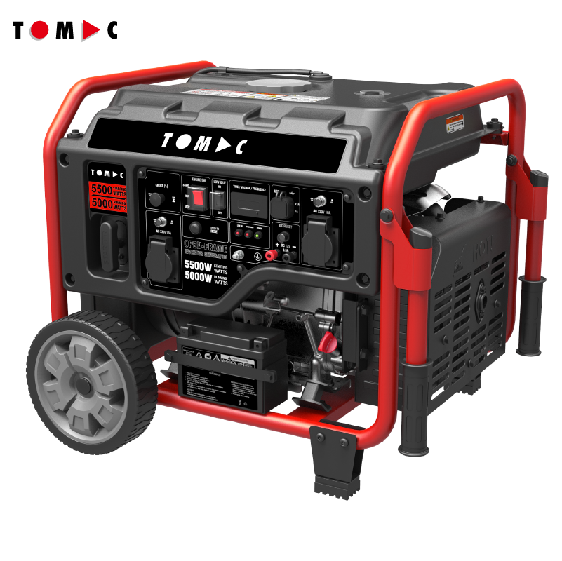 Бензиновый инверторный генератор Tomac с открытой рамой 5500 Вт