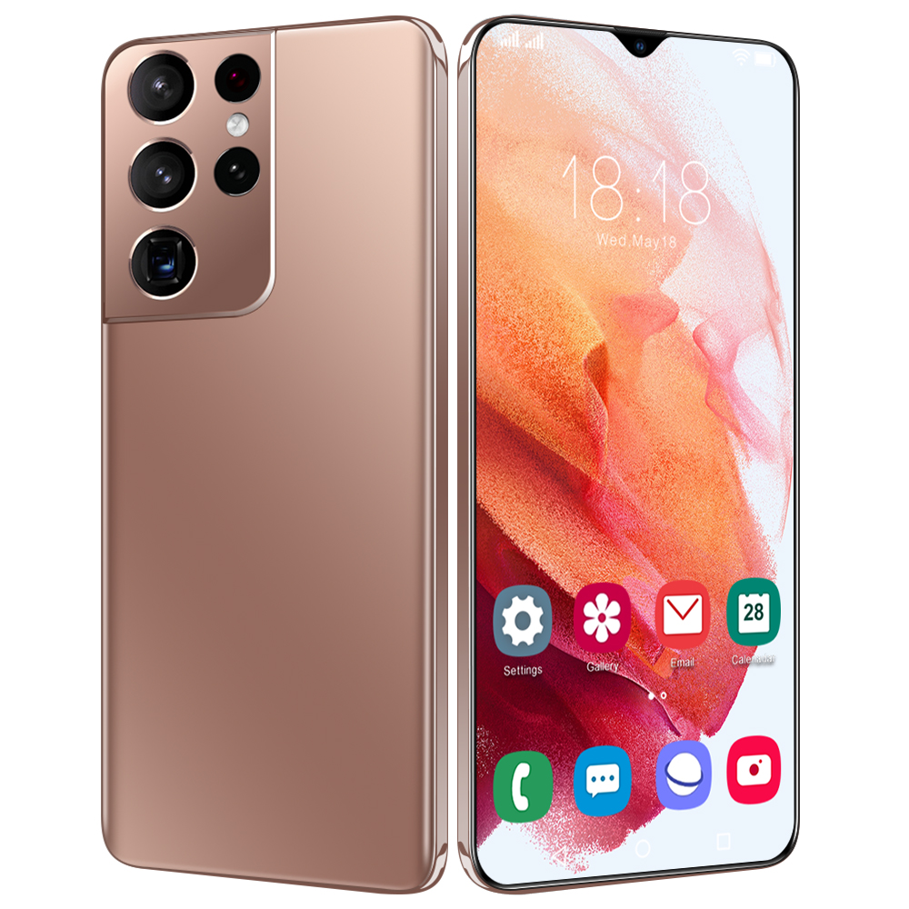 Новые разблокированные мобильные телефоны S21 Ultra 5G, Android, две SIM-карты, 12 Гб, 512 ГБ, 32 + 50 Мп, смартфоны с функцией распознавания лица, сотовые телефоны с красивой камерой