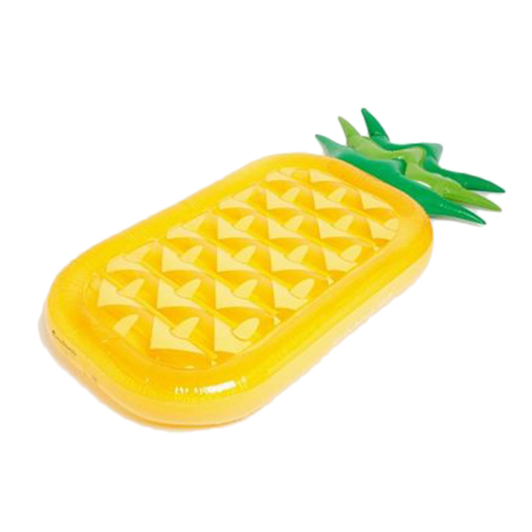 Factory PVC inflatable pineapple water swimming air plastic mattress for adults and kids