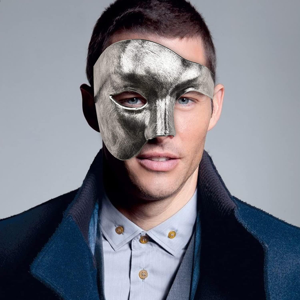 HC302 New Design Men's Masquerade Mask Mardi Gras Halloween Party Half Face Masks