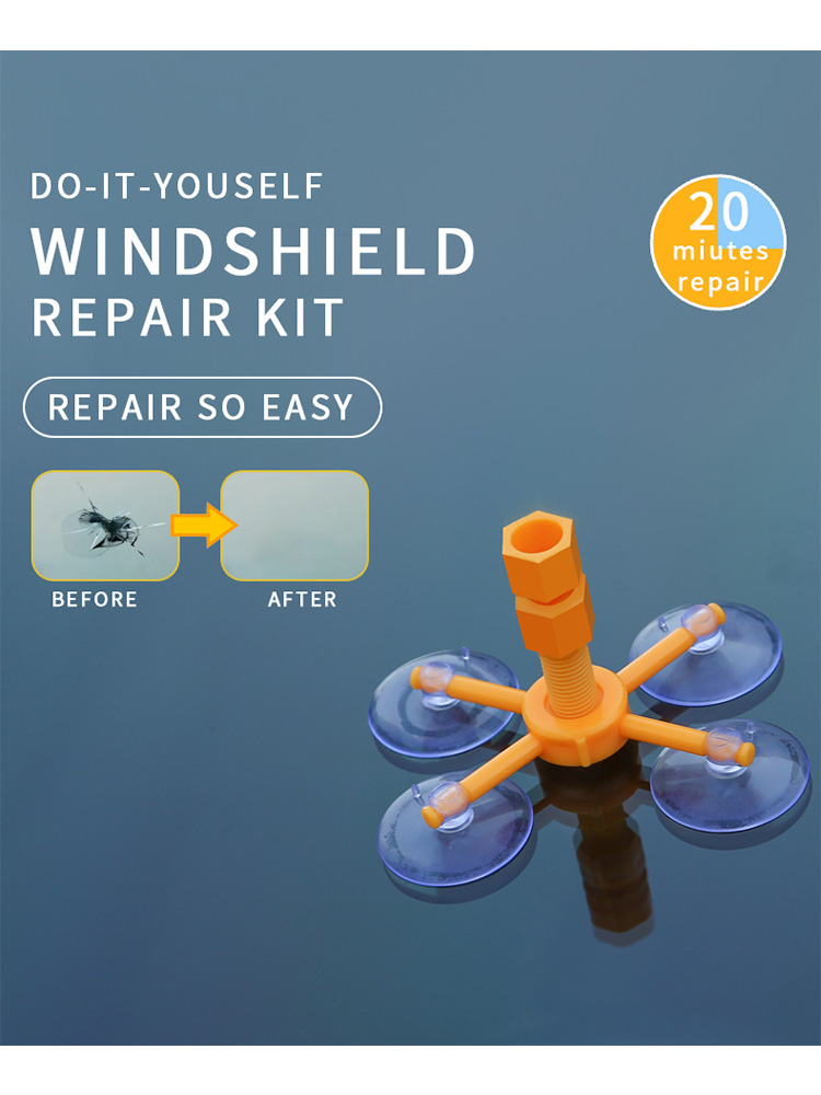 Car Windshield Repair Kit Automotive Windshield Repair Tools Easy to Use Car Glass Repair Set for Fast Fix Windshield Chips