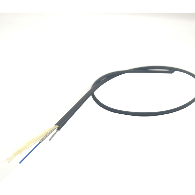 Factory Supply 1 Core Stainless Steel Om2 / Om3 / Om4 / G652d / G657a1 / G657a2 Armored Fiber Optic FTTH Drop Cable