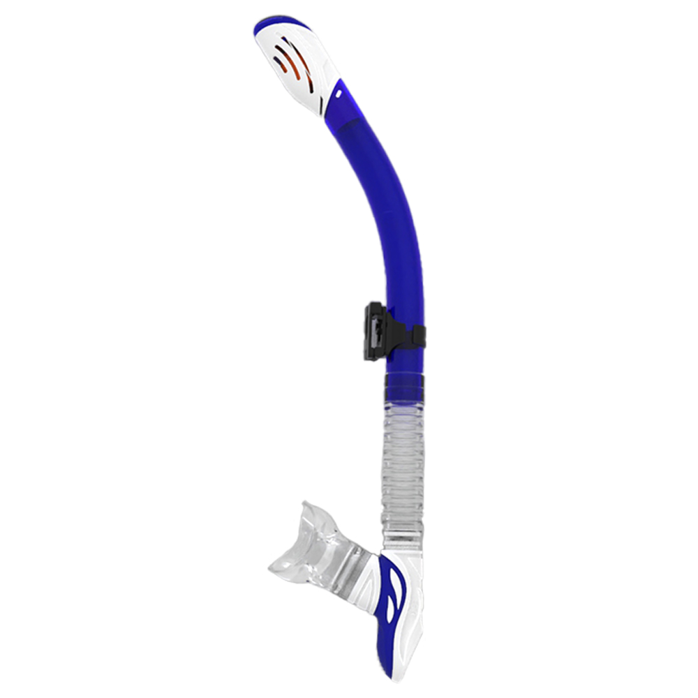 Blue Mouthpiece Breathing Tube Fashion Swimming Diving Snorkel Whole-Dry Snorkel for Adult