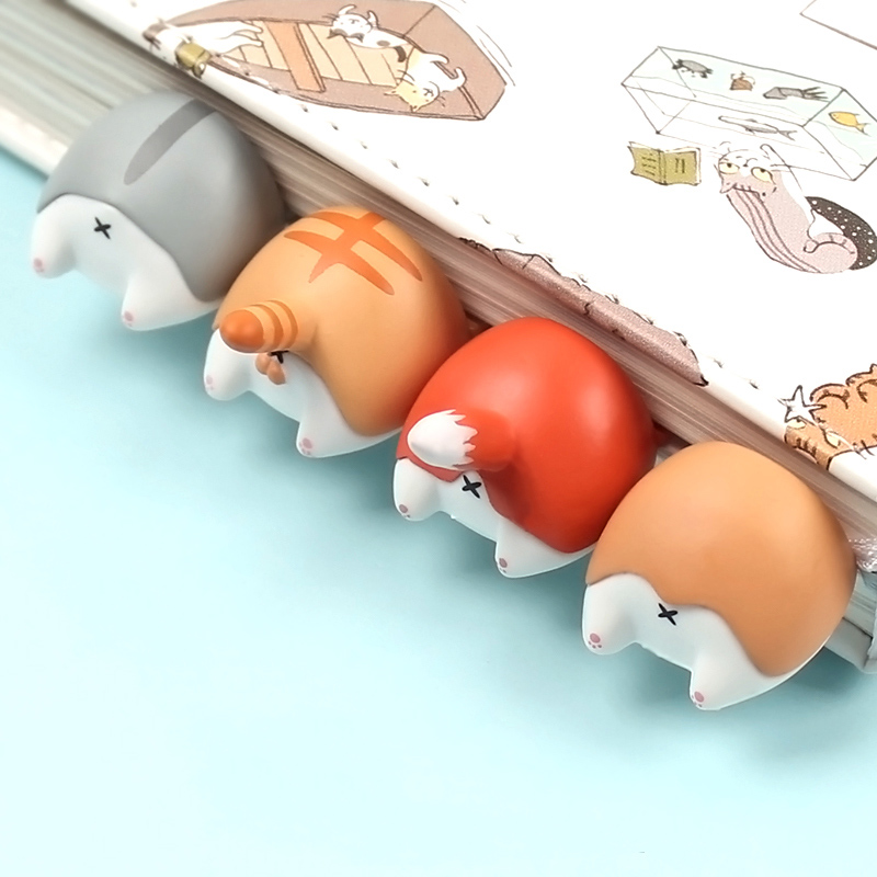Милые Kawaii животные корги закладки мультфильм Кот хомяк Книга знаки для детей подарок для девочек