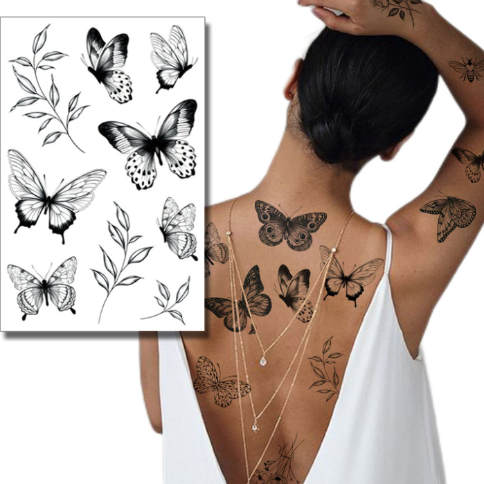 Custom Temporary Waterproof Lower Back Tattoo Sticker Intim Tattoo Sticker Music Sticker Quality Promise Fast Delivery Low MOQ