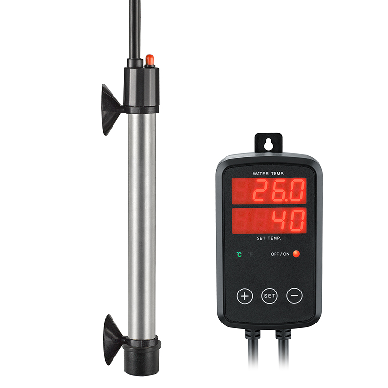 100W-500W Titanium Stainless Steel Submersible Aquarium Heater LED Digital Display Fish Tank Water Heater Temperature Controller