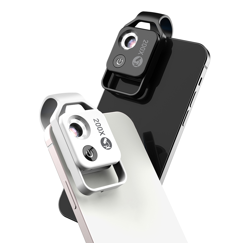 APEXEL 200X Magnifying Glass Mobile Phone Lens with CPL Camera LED Microscope Magnifier with Clip for iPhone