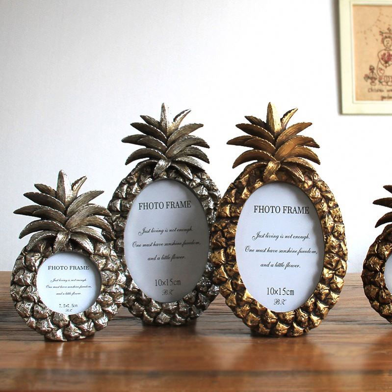 2020 New Arrival Luxury Resin Pineapple Frame Ornament Table Decorations Home Accessories