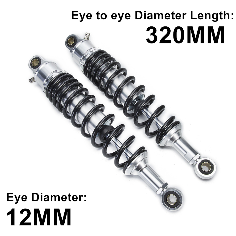 2pcs 320mm Universals Motorcycle Dirt Street Motor Bike ATV Quad Rear Shock Absorber Rear Suspension Bumper D30 for Honda Yamaha