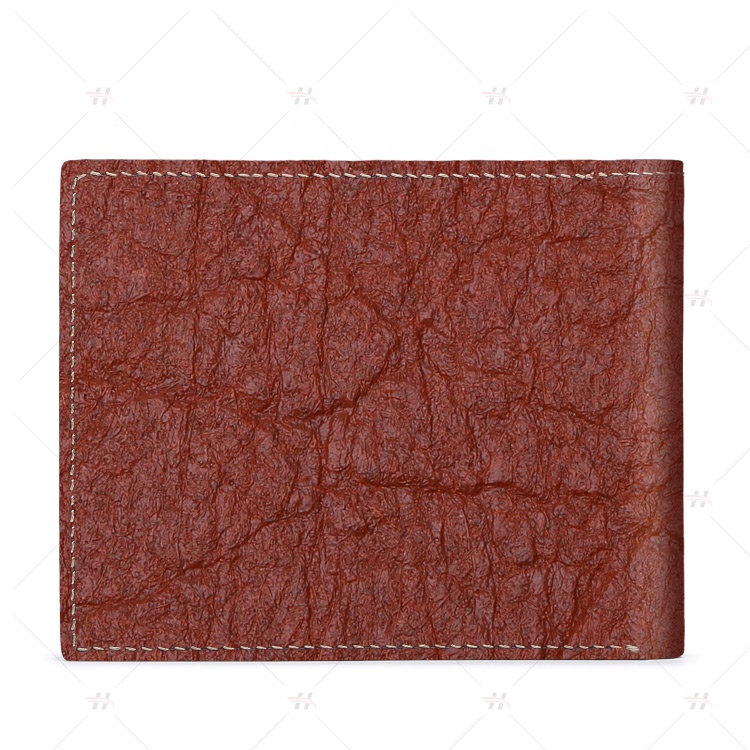 Wholesale New Biodegradable Pinatex Leather Slim Wallet RFID Blocking Environmental Card Holder Wallet