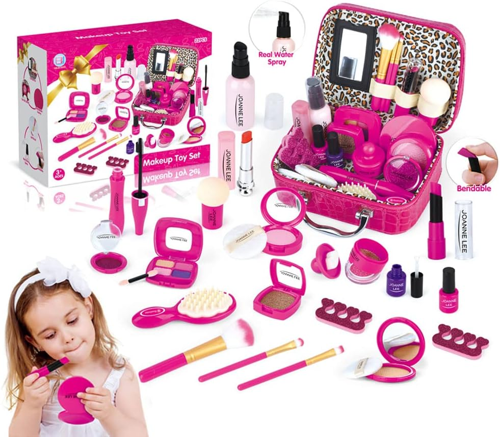HY 22 PCS Children's Pretend Cosmetic Beauty Makeup Toys Set Girls Princess Gift Fashion Toy Pretend Play Kit Cosmetic Set