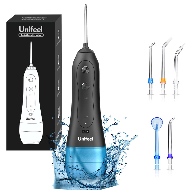 Unifeel high quality portative family version remove tartar media health air oral b hygiene water flosser with brush