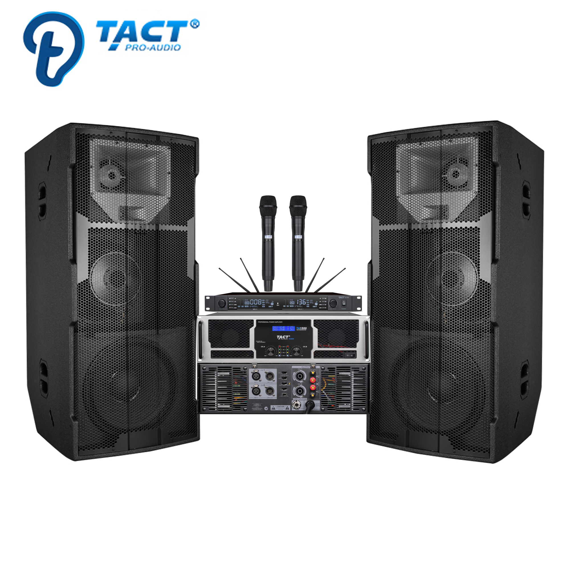 Professional audio three way speaker double 15 inch professional dj sound system