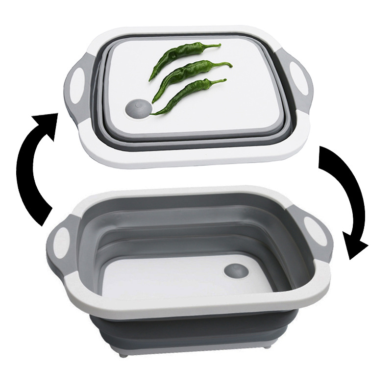 Plastic Cutting Board 2 in 1 Folding Chopping Board Folding Cutting Board Basket